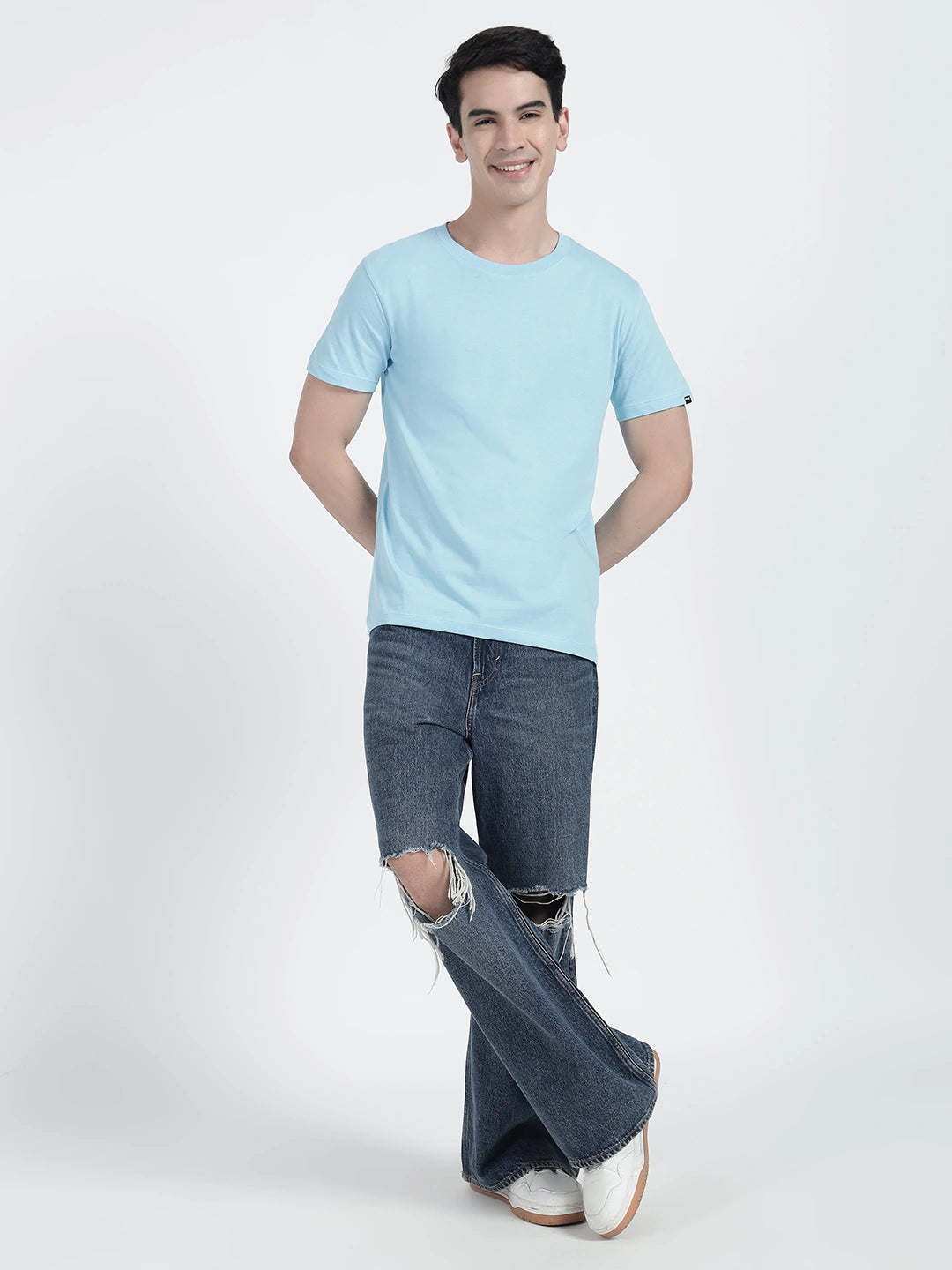 Sky Blue Plain T-shirt