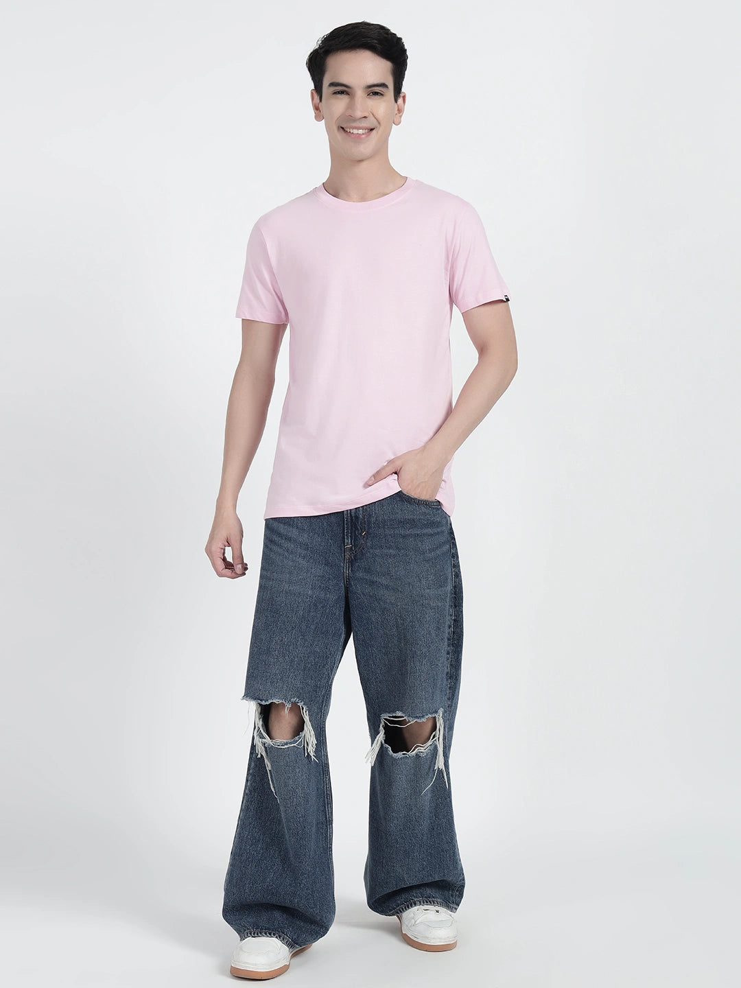 Soft Pink Plain T-shirt