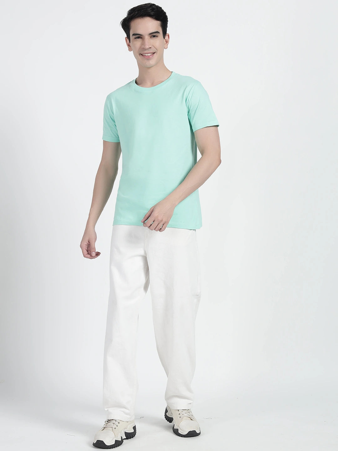 Cyan Plain T-shirt