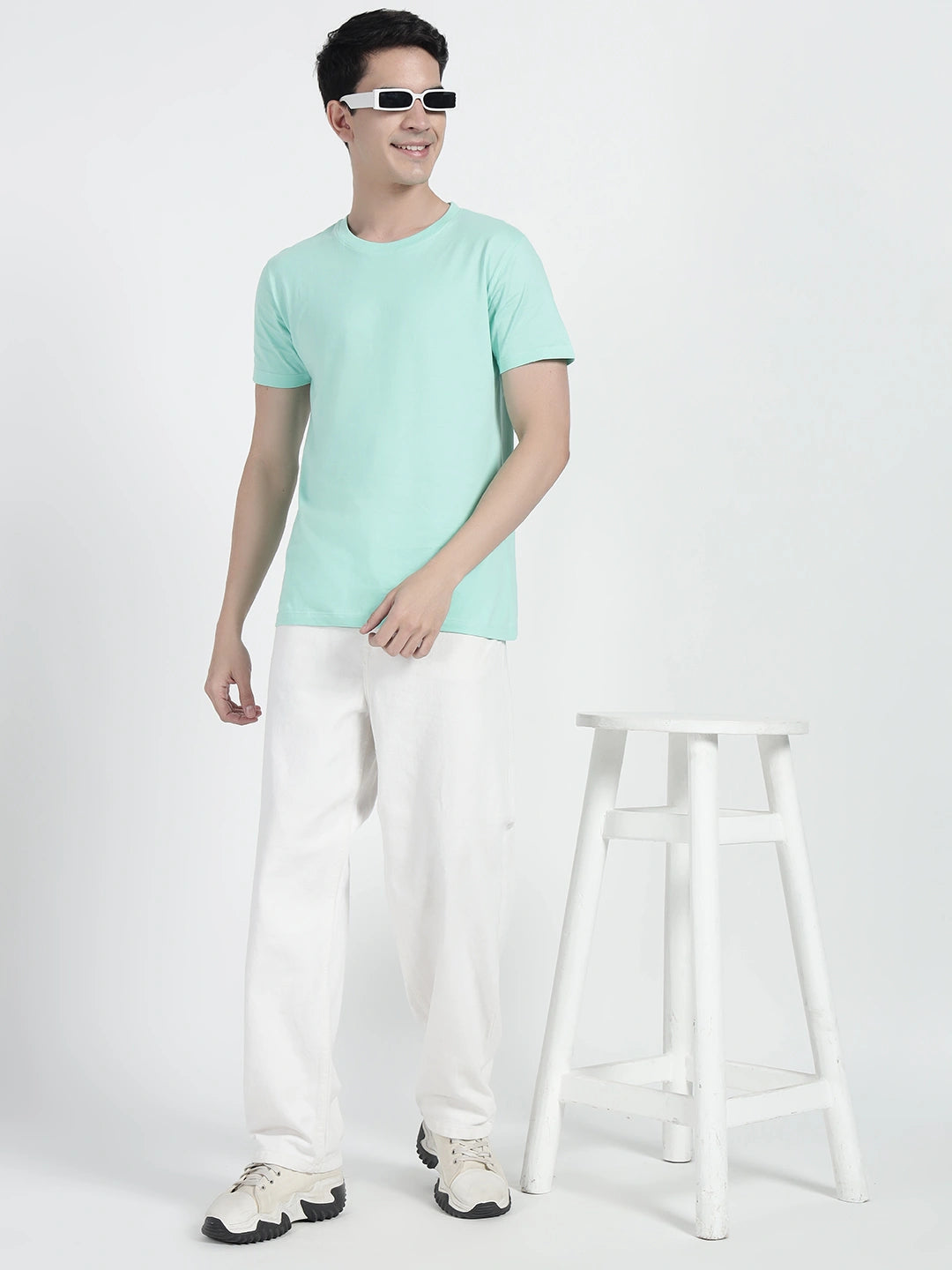 Cyan Plain T-shirt