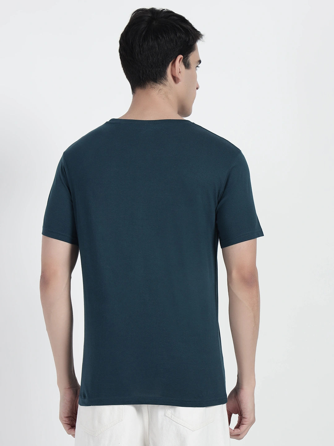 Petrol Blue Plain T-shirt