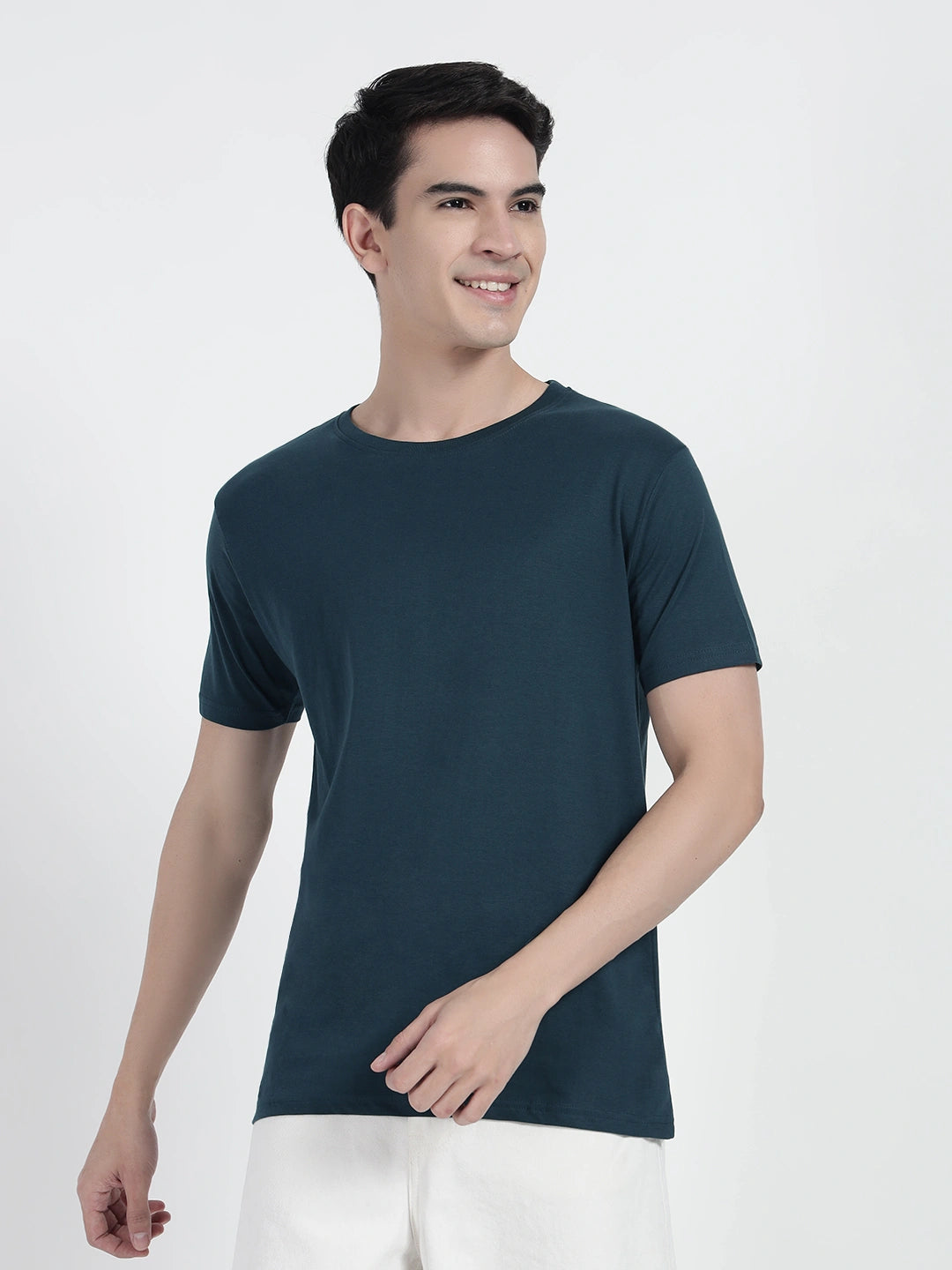 Petrol Blue Plain T-shirt