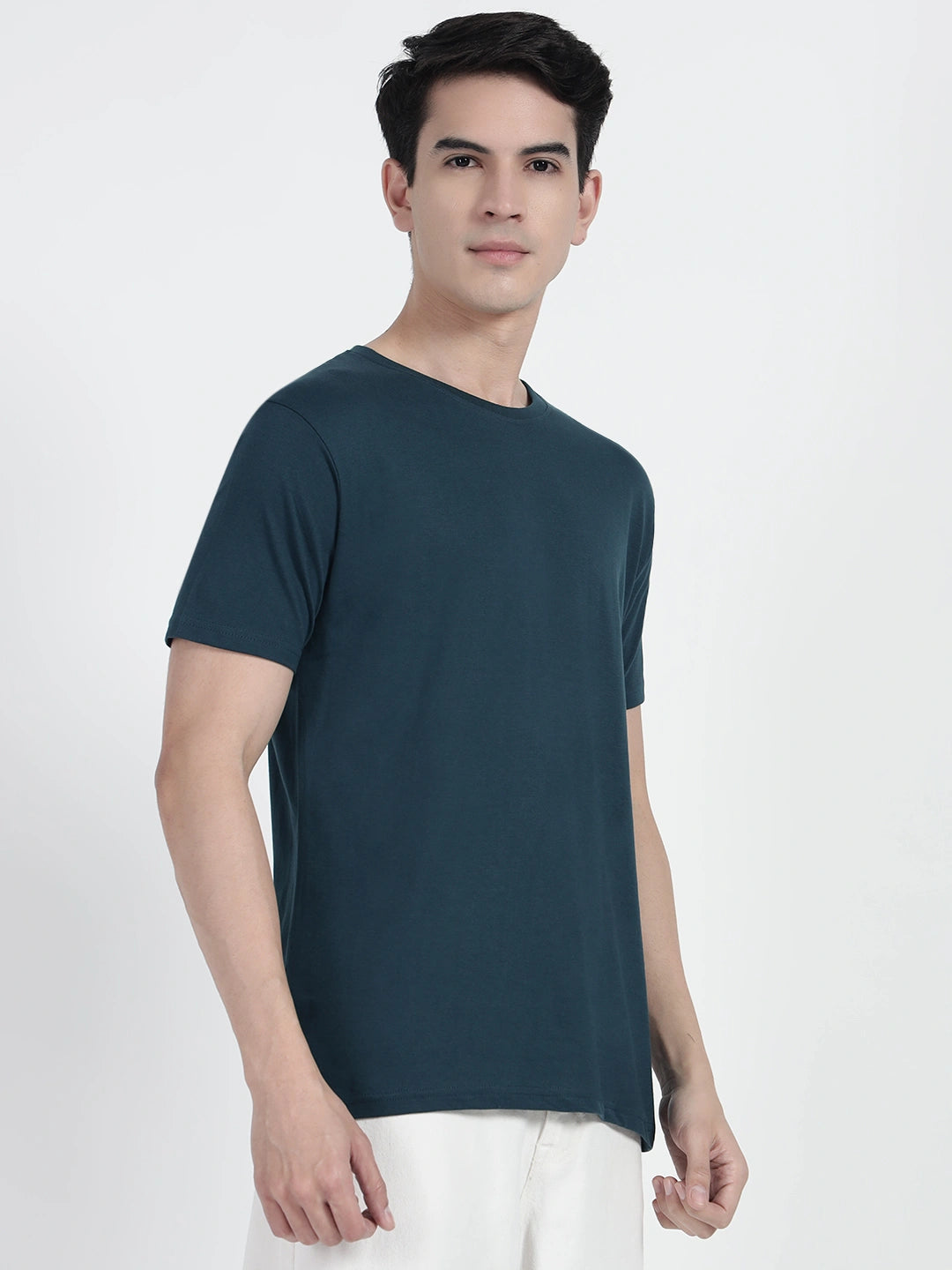 Petrol Blue Plain T-shirt