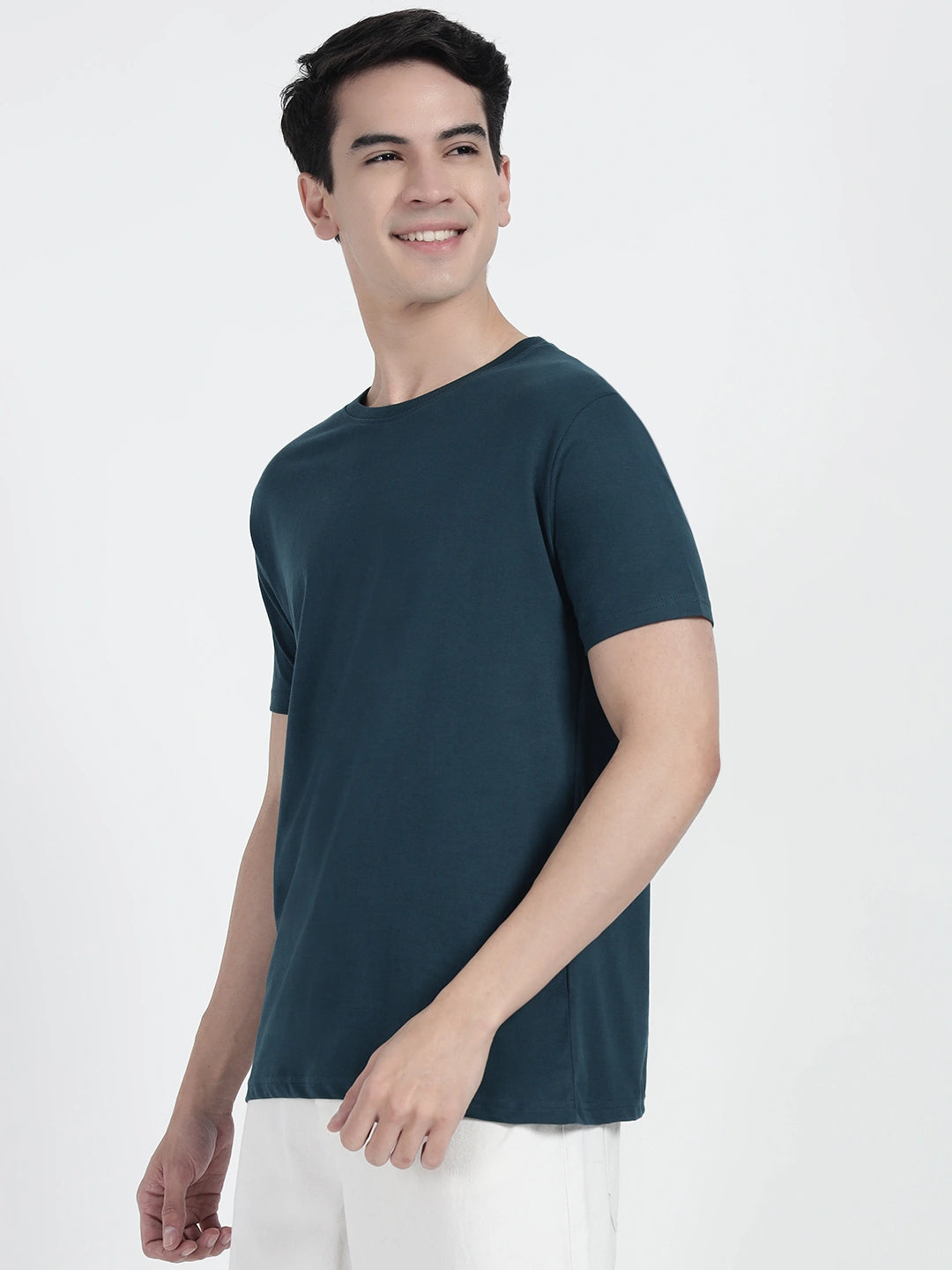 Petrol Blue Plain T-shirt