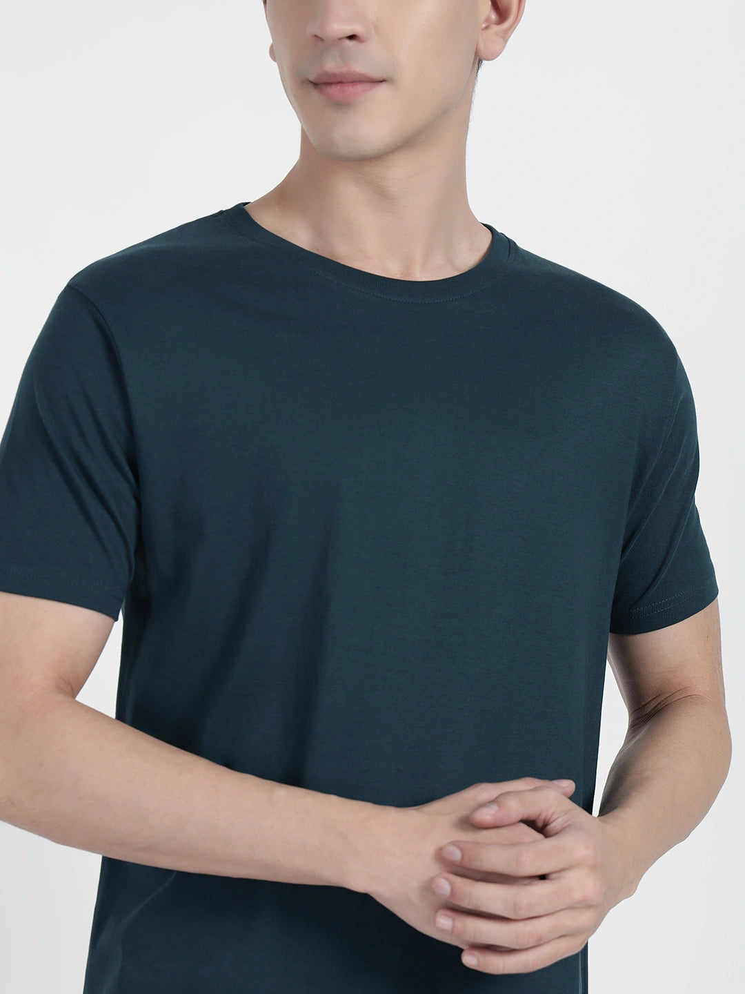 Petrol Blue Plain T-shirt