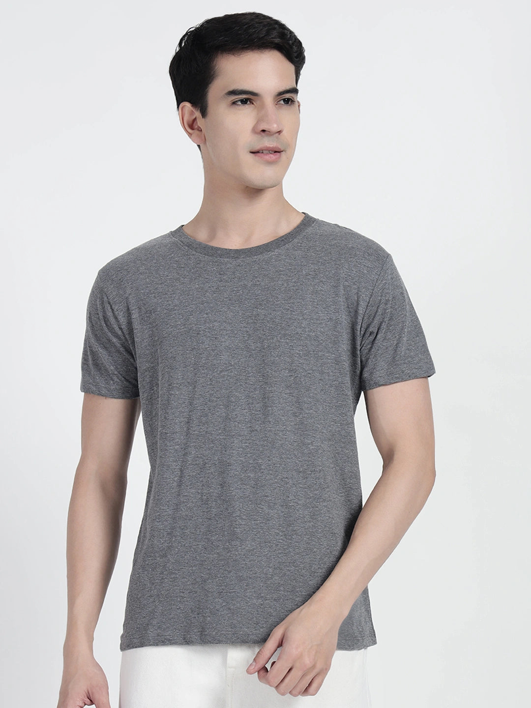 Dark Grey HTR Plain T-shirt