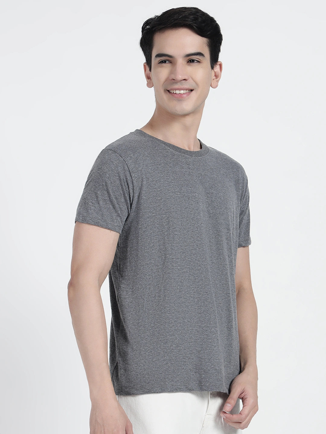 Dark Grey HTR Plain T-shirt