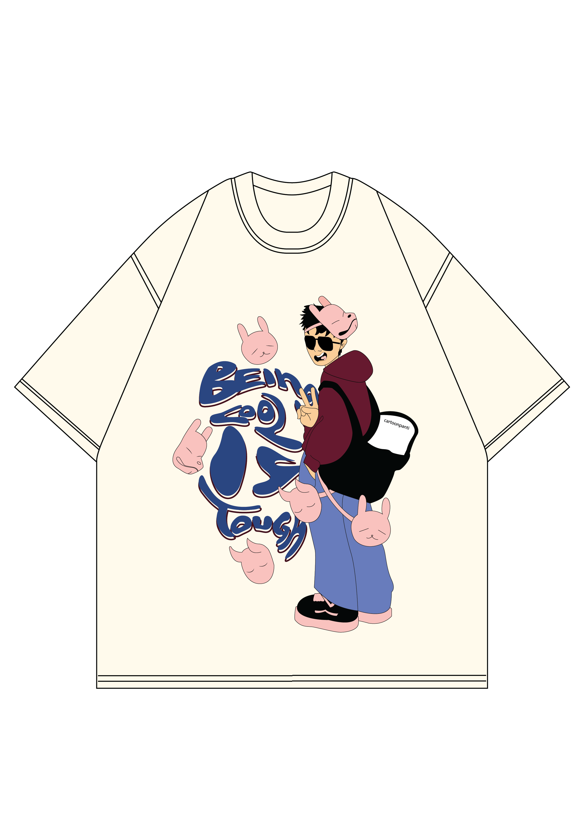 Being Cool Men Oversized  T-shirt cartoonpantii