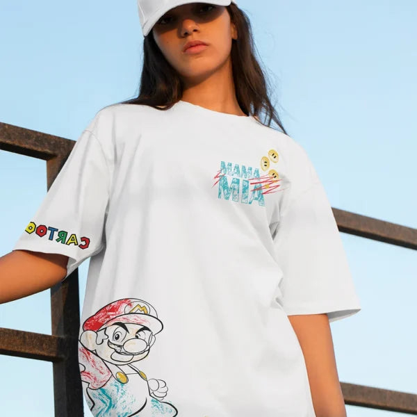 Mario Women Oversized T-shirt cartoonpantii