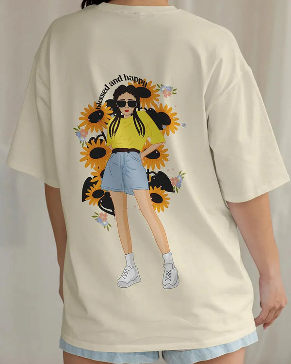 Sunflower Women Oversized Graphic T-shirt