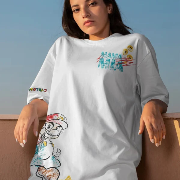 Mario Women Oversized T-shirt cartoonpantii