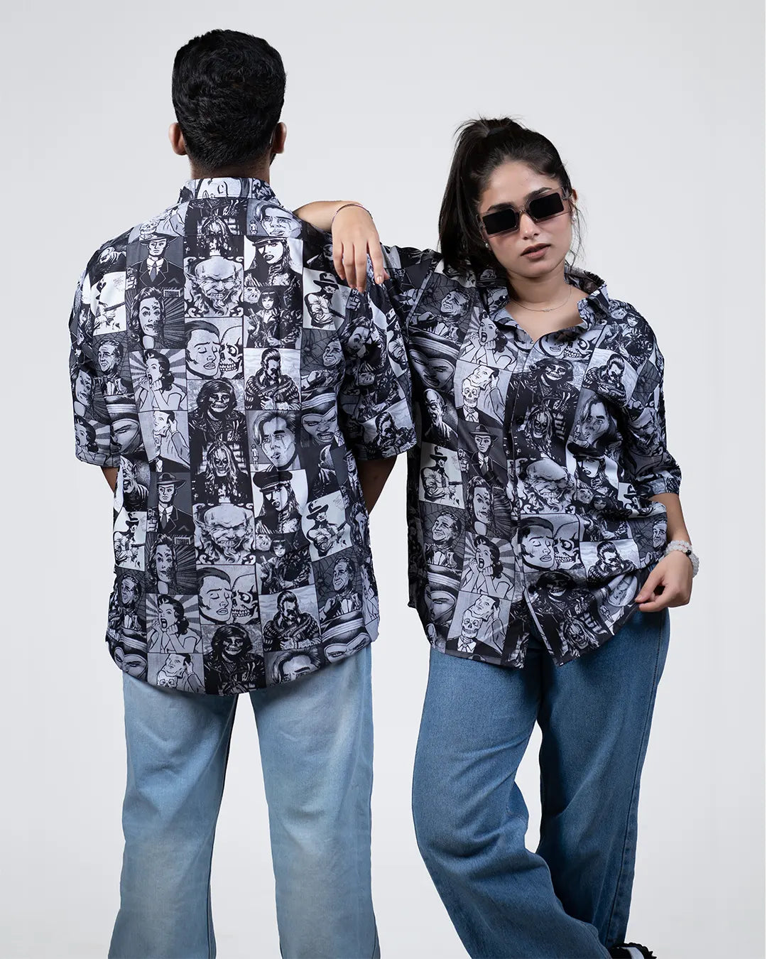 Comic Men Oversized Shirt cartoonpantii