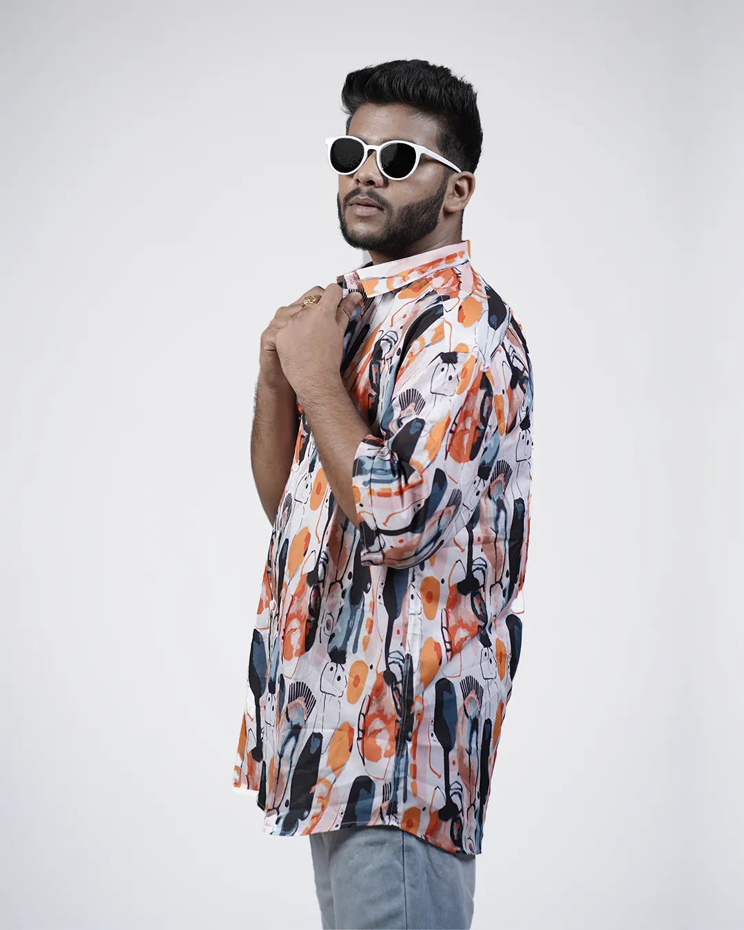 Abstract Unisex Oversized Shirt