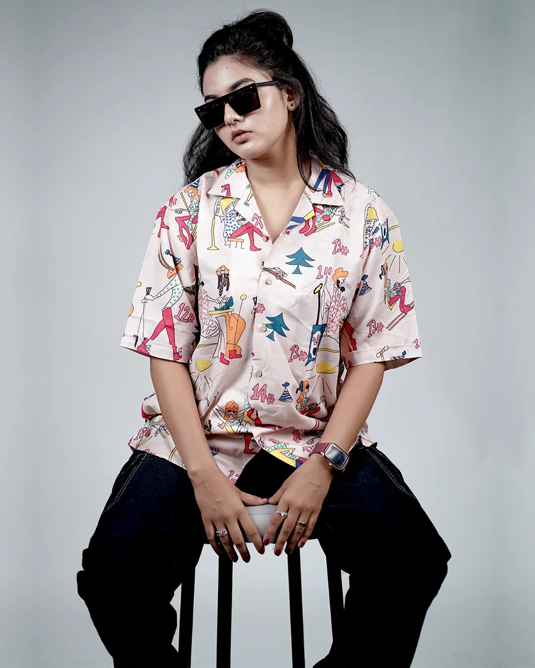 Beach Cool Women Oversized Shirt cartoonpantii