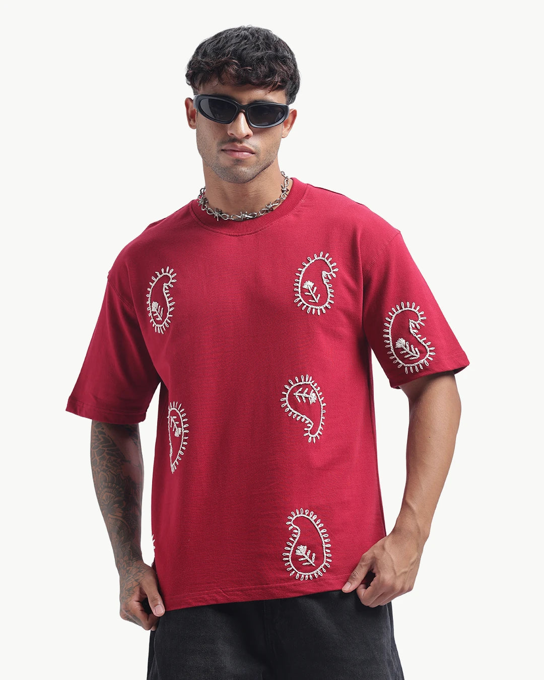 Paisley Embroidery T-shirt