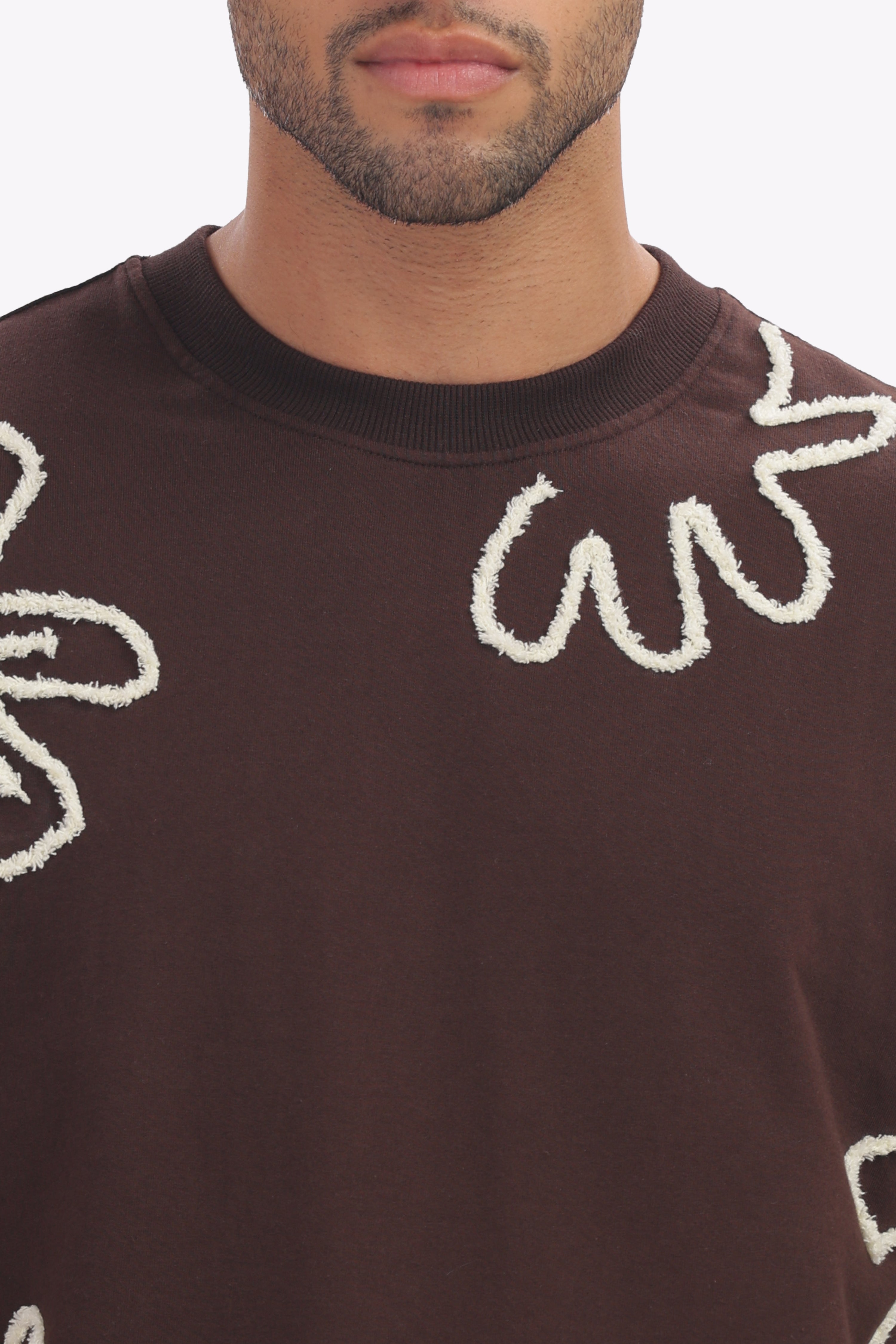 embroidery appliqués Oversized T-shirt