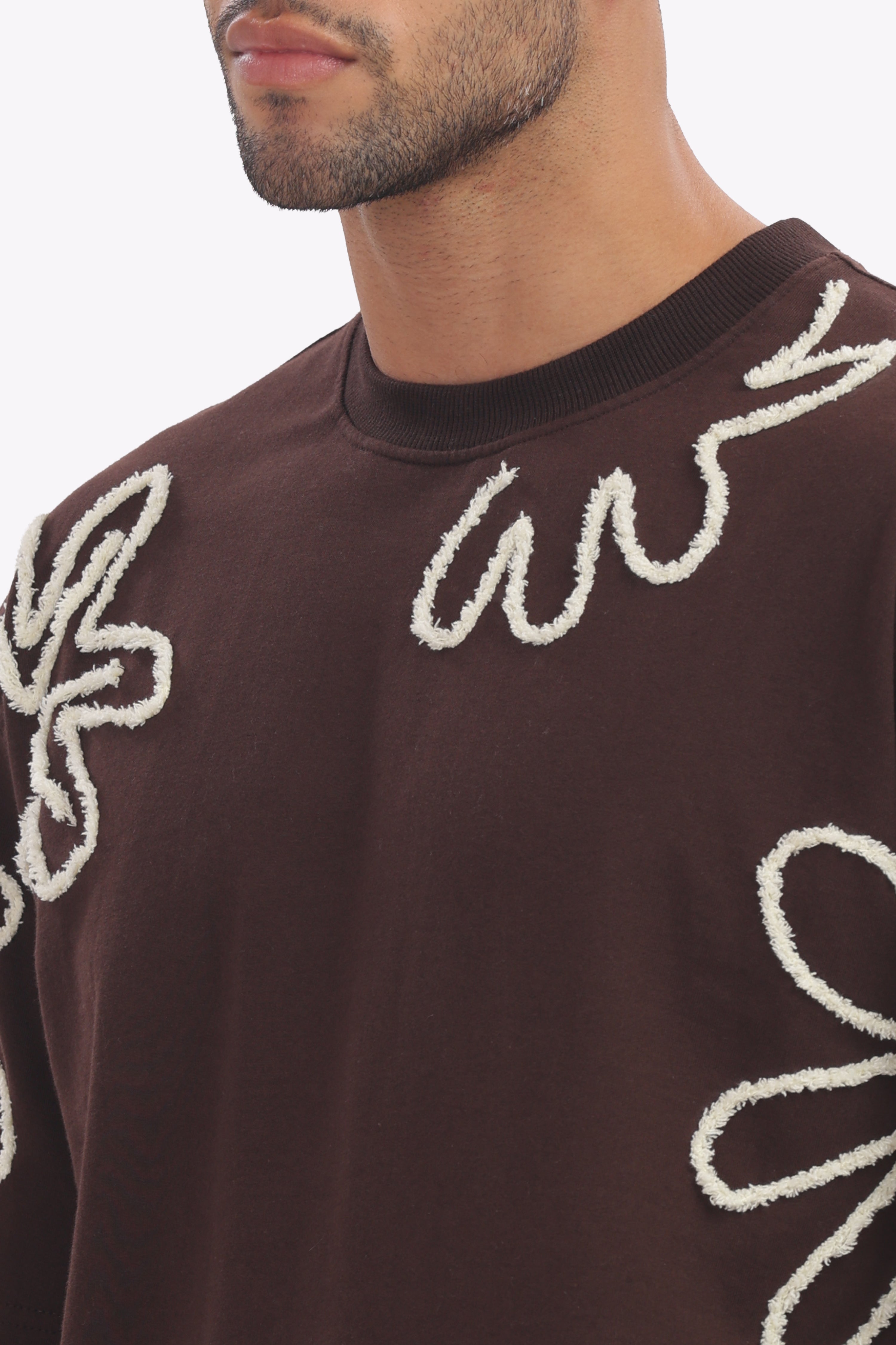 embroidery appliqués Oversized T-shirt