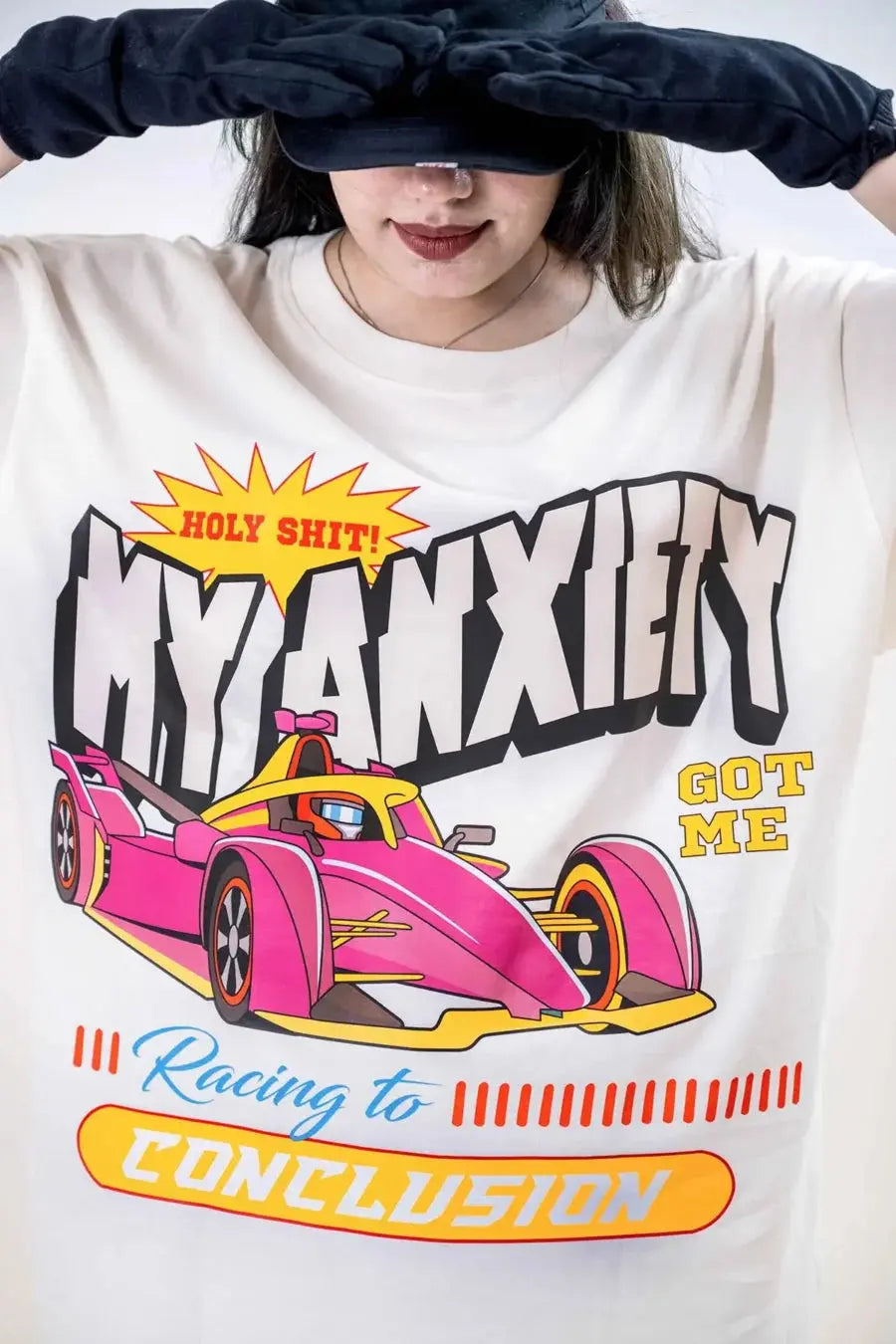 My Anxiety oversized T-shirt cartoonpantii