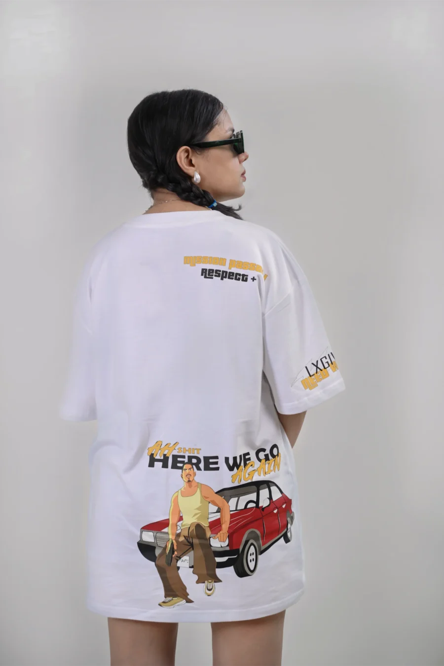 Mission Passed Women Oversized T-shirt cartoonpantii