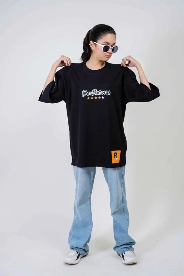 GTA Women Oversized Graphic T-shirt