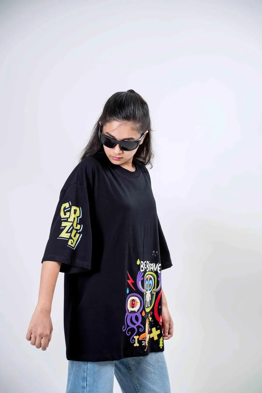 Crzy Women Oversized T-shirt cartoonpantii