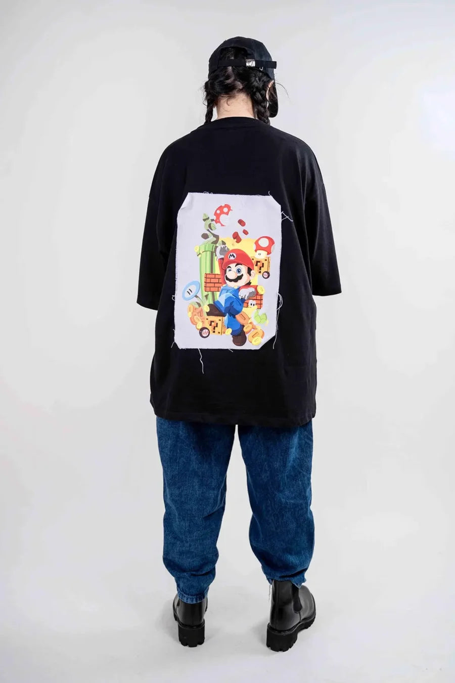 Mario Patch Women Oversized T-shirt cartoonpantii