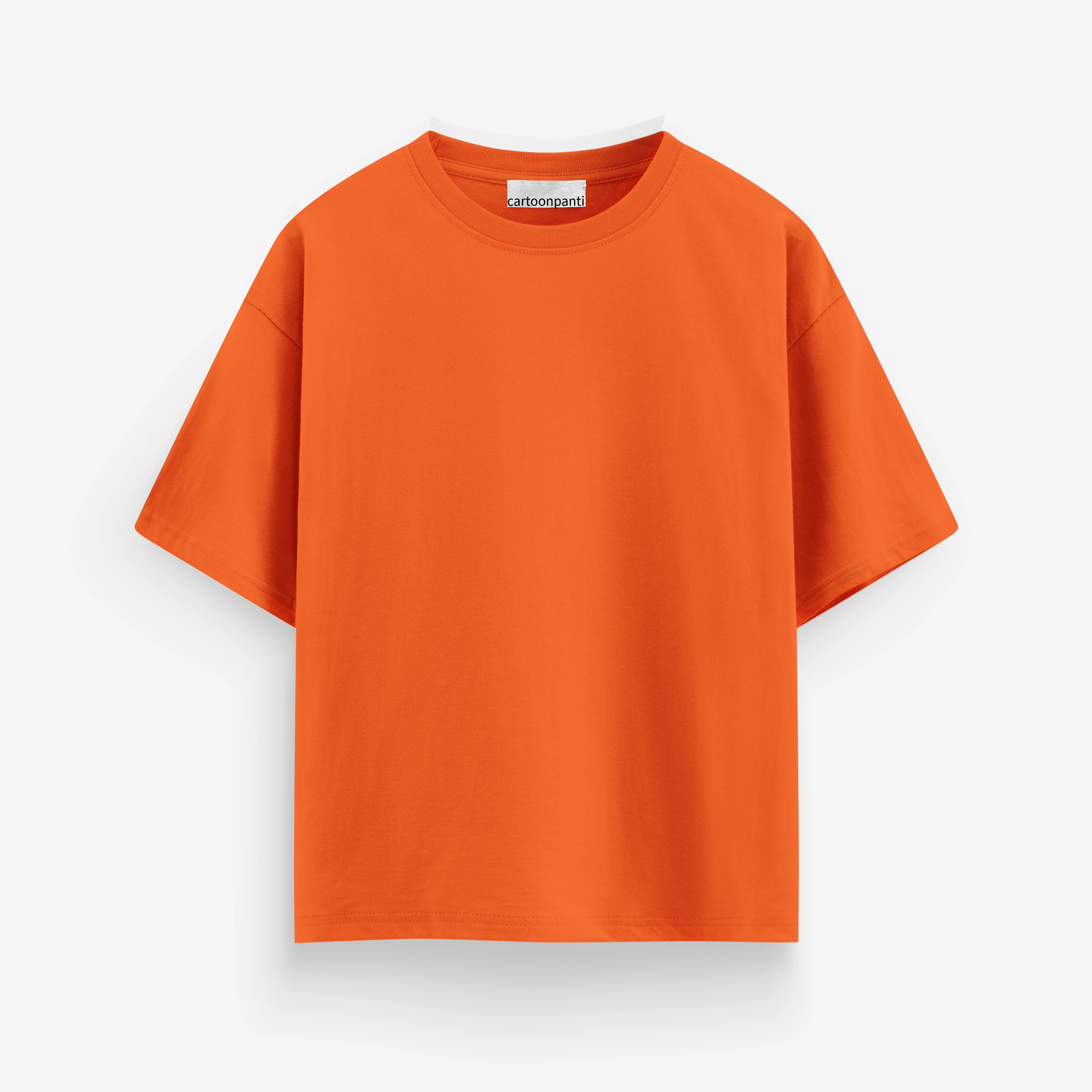Orange t-shirt on a white background