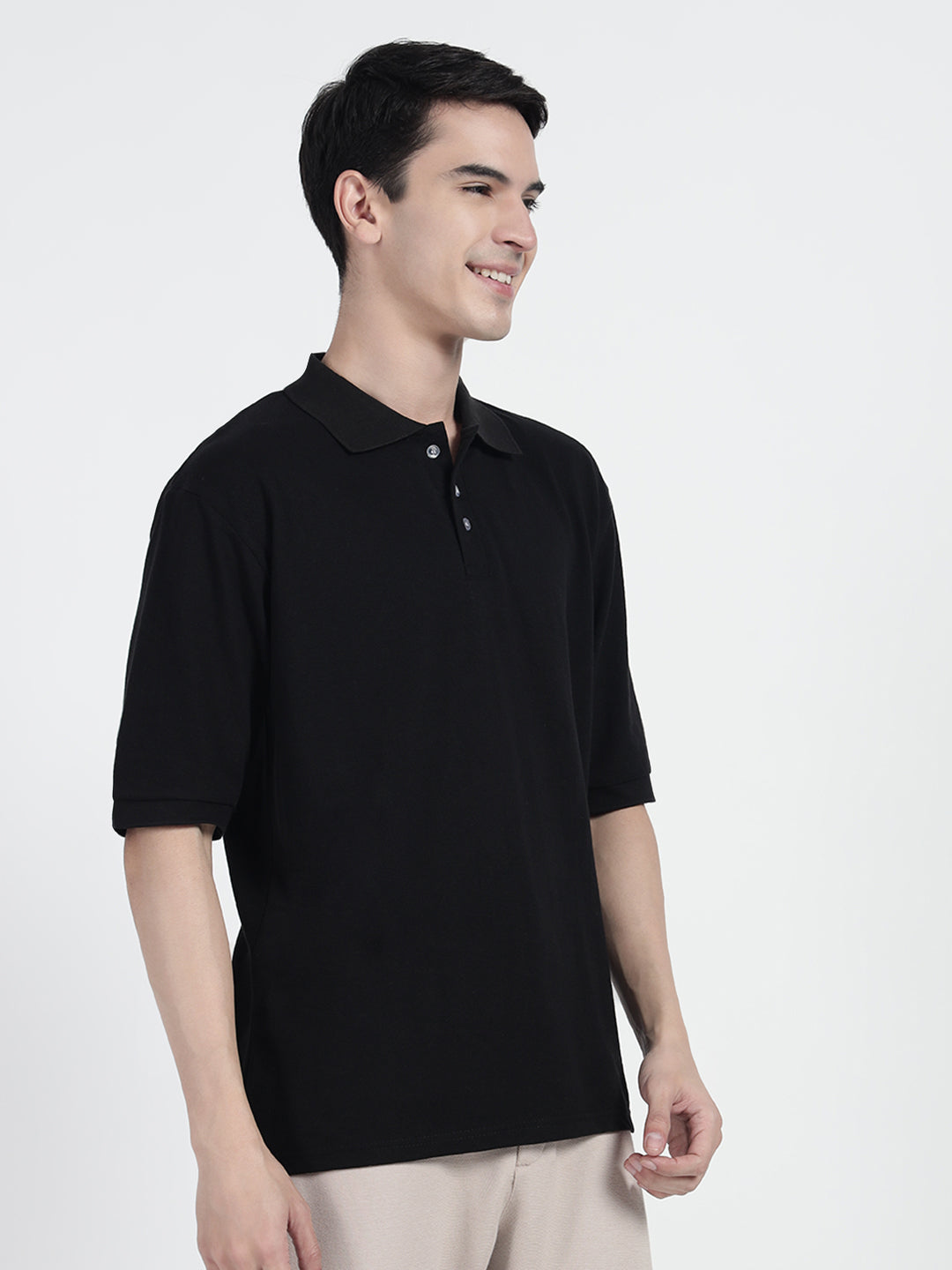 blak t-shirt polo by cartoonpanti india