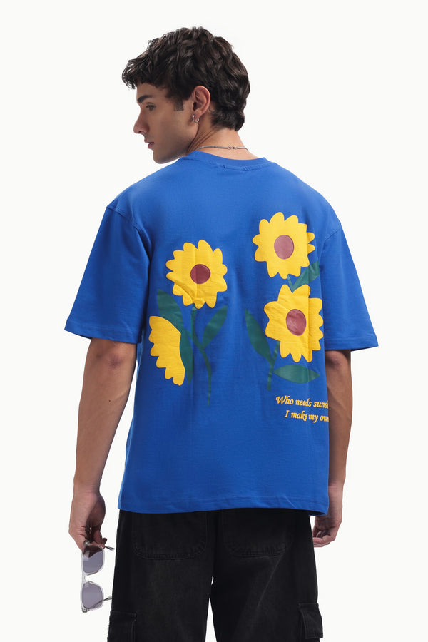 Sunflower Royal Blue Oversized T-shirt