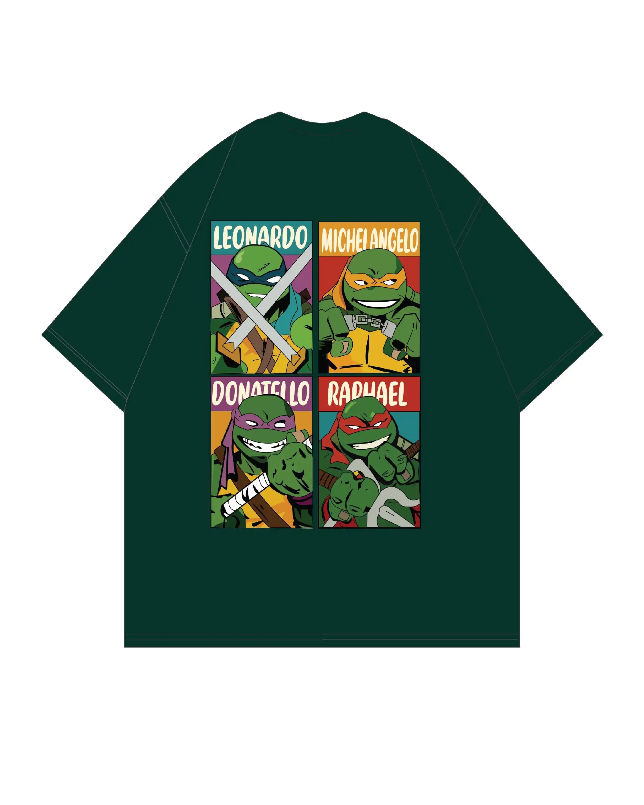 Green t-shirt with Teenage Mutant Ninja Turtles design  by cartoonpanti  india