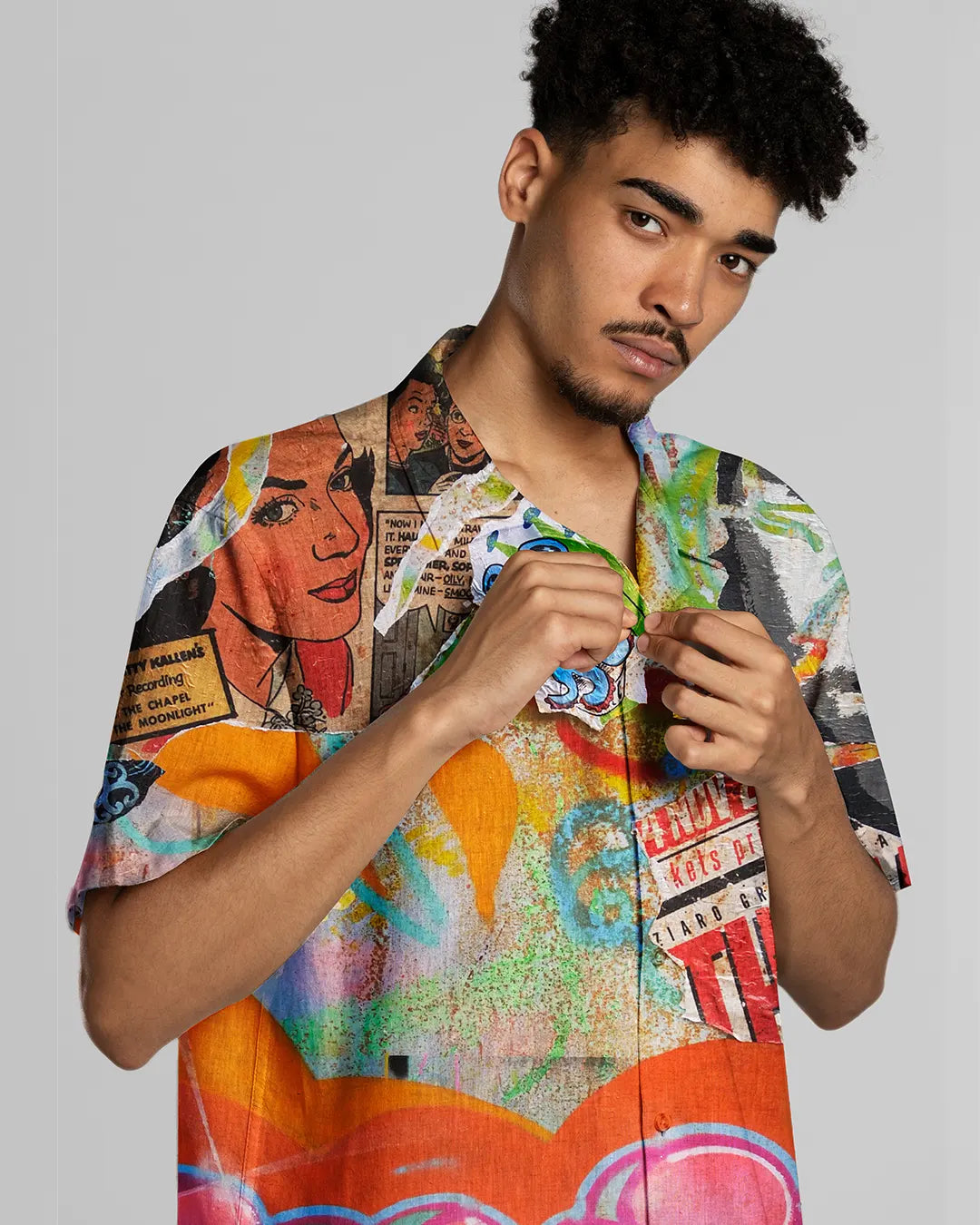 Cool Summer Men Oversized Shirt cartoonpantii