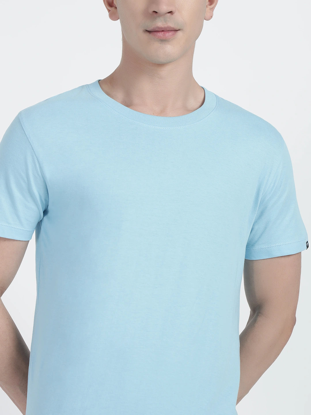  sky blue plain T-shirt by caartoonpanti india