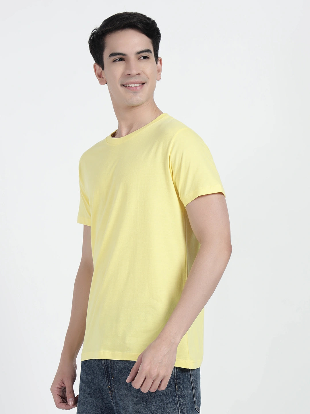  sky yellow plain T-shirt by cartoonpanti india