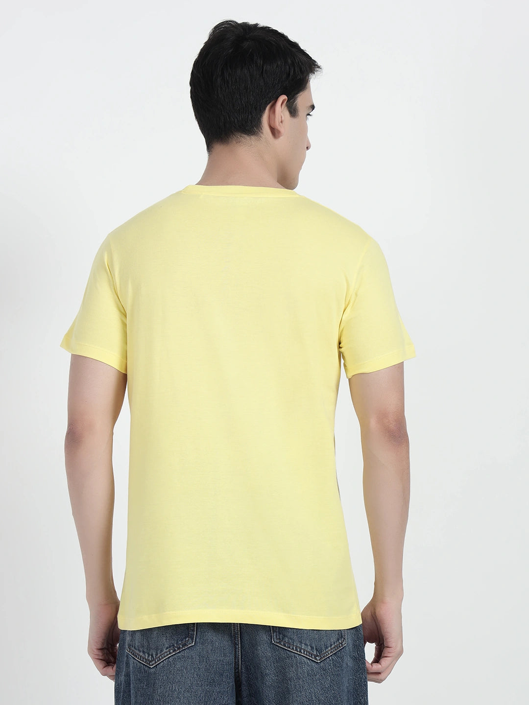  sky yellow plain T-shirt by cartoonpanti india