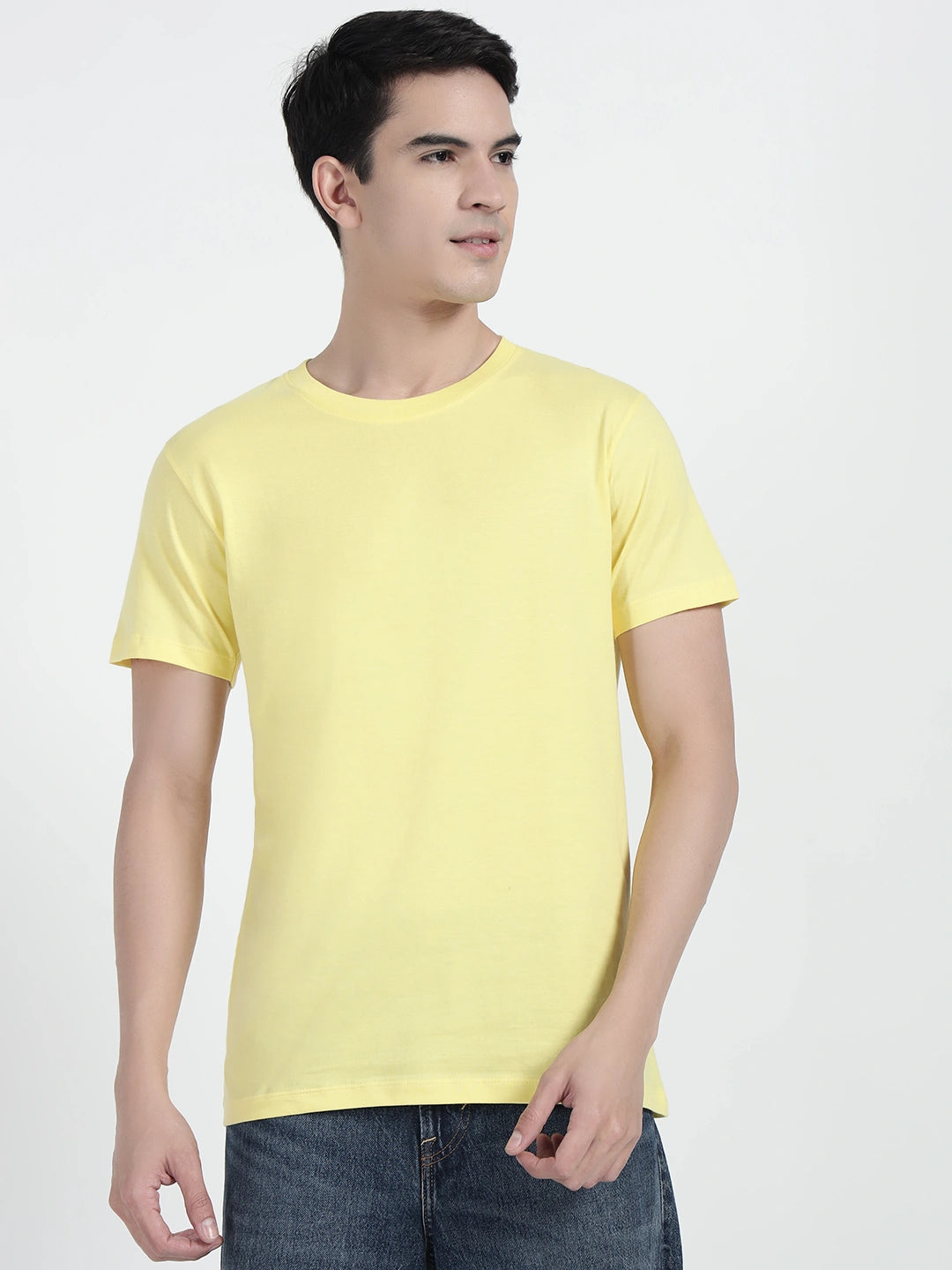  sky yellow plain T-shirt by cartoonpanti india