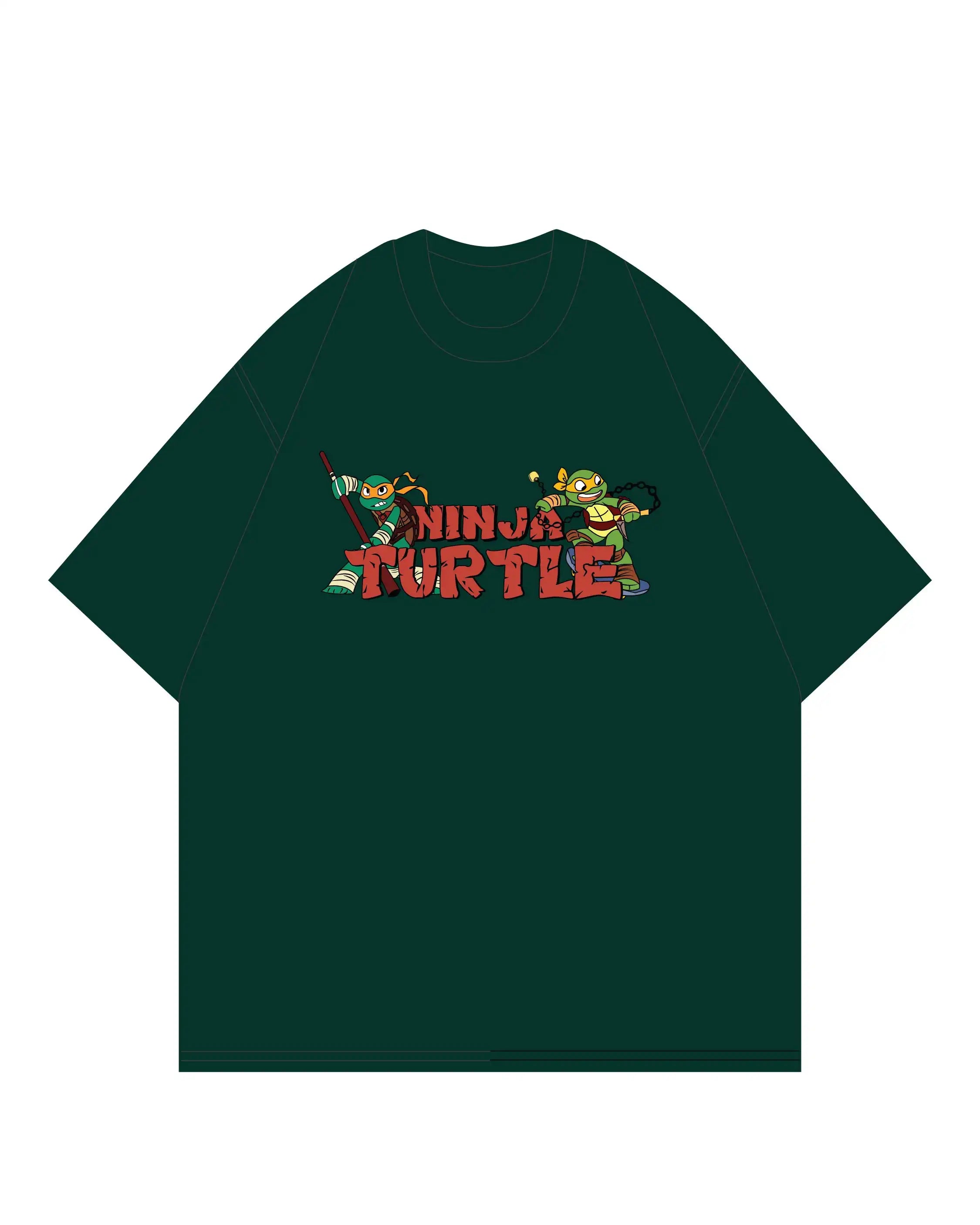 Green t-shirt with 'Ninja Turtle' graphic  by cartoonpanti  india